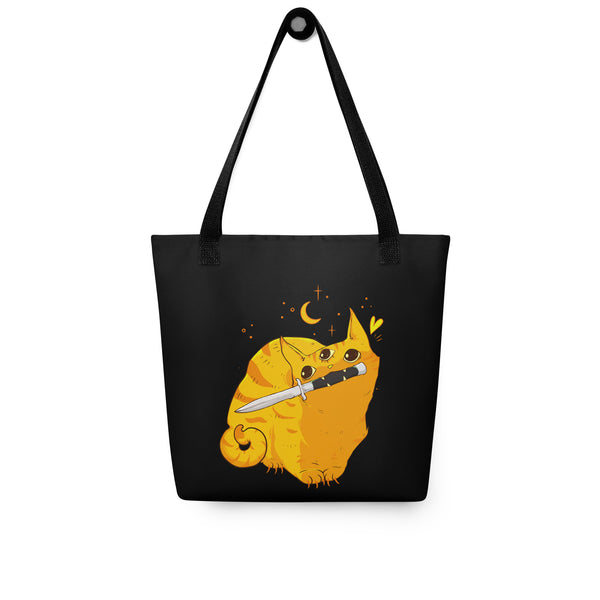 Mean Orange Cat, Tote Bag