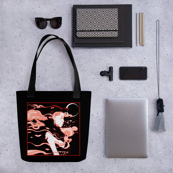 Witch And Wolves, Tote Bag