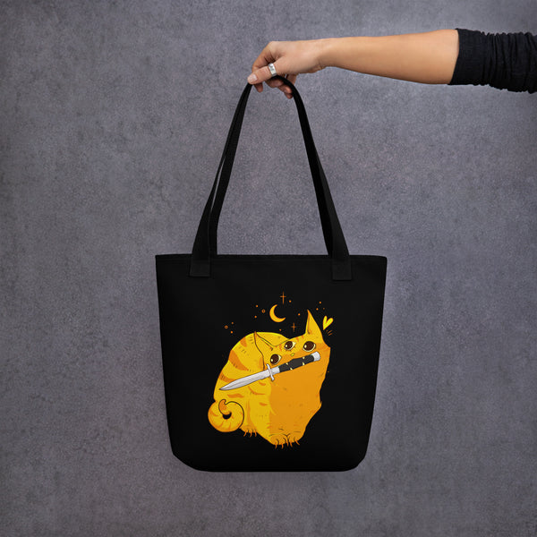 Mean Orange Cat, Tote Bag