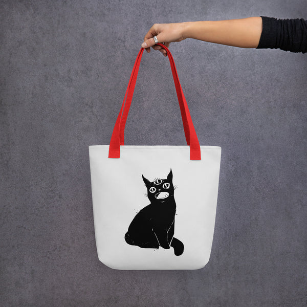 Third Eye Black Cat, Tote Bag