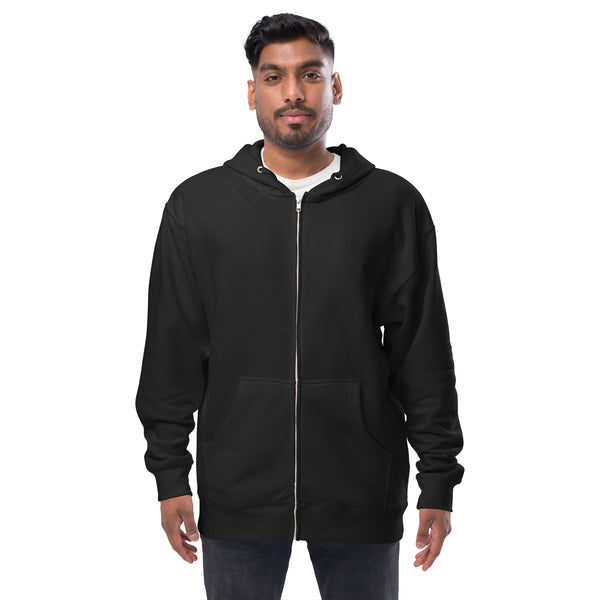 Green Crow, Unisex Fleece Zip-Up Hoodie