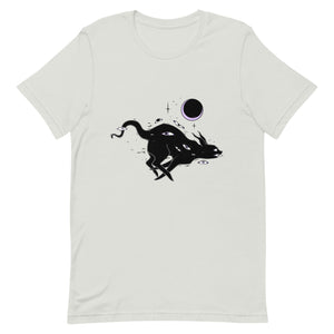 Black Cat With Zoomies T-Shirt, Whimsigoth Clothing