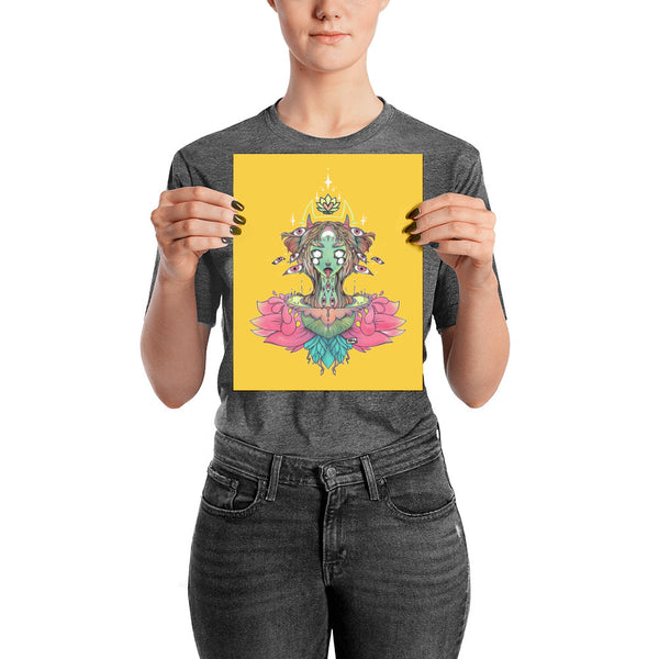 Sacred Lotus Creature Matte Art Print Poster